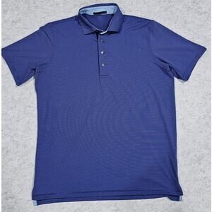 Greyson Golf Polo, Blue stripes, 3 Button, Sportswear, Mens Sz L,  New